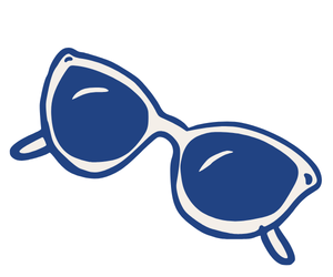 Illustrated summer sunglasses.