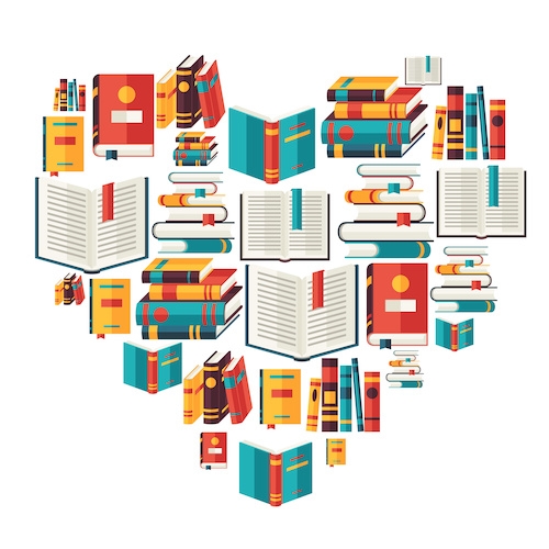 Love books graphic